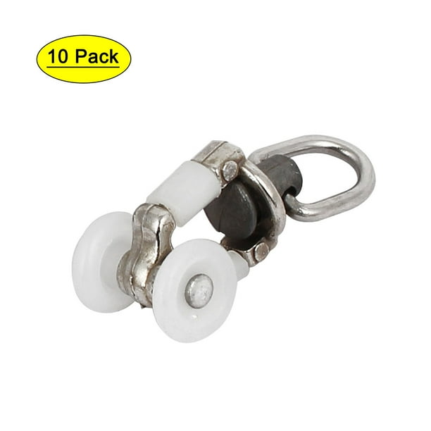 12.5mm Dia Curtain Track Rollers Plastic Pulleys Rail Sliding Black White 12.5mm Dia Curtain Track Rollers Plastic Pulleys Rail Sliding Black White
